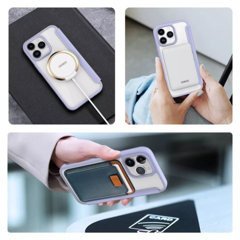 Dux Ducis Etui Dux Ducis Skin X Pro do Apple iPhone 15 Pro Max magnetyczny pokrowiec MagSafe z klapką - fioletowe Dux Ducis Etui Dux Ducis Skin X Pro do Apple iPhone 15 Pro Max magnetyczny pokrowiec MagSafe z klapką - fioletowe