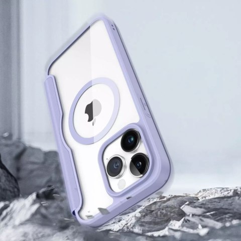 Dux Ducis Etui Dux Ducis Skin X Pro do Apple iPhone 15 Pro Max magnetyczny pokrowiec MagSafe z klapką - fioletowe Dux Ducis Etui Dux Ducis Skin X Pro do Apple iPhone 15 Pro Max magnetyczny pokrowiec MagSafe z klapką - fioletowe