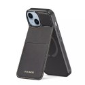 Dux Ducis Etui portfel z podstawką 3w1 do iPhone 15 MagSafe blokada RFID Dux Ducis Rafi Mag - czarne