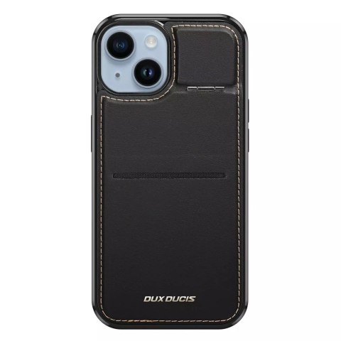 Dux Ducis Etui portfel z podstawką 3w1 do iPhone 15 MagSafe blokada RFID Dux Ducis Rafi Mag - czarne Dux Ducis Etui portfel z podstawką 3w1 do iPhone 15 MagSafe blokada RFID Dux Ducis Rafi Mag - czarne