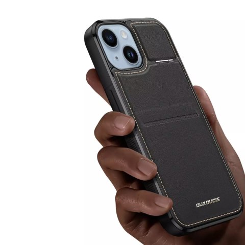 Dux Ducis Etui portfel z podstawką 3w1 do iPhone 15 MagSafe blokada RFID Dux Ducis Rafi Mag - czarne Dux Ducis Etui portfel z podstawką 3w1 do iPhone 15 MagSafe blokada RFID Dux Ducis Rafi Mag - czarne