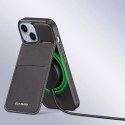 Dux Ducis Etui portfel z podstawką 3w1 do iPhone 15 MagSafe blokada RFID Dux Ducis Rafi Mag - czarne
