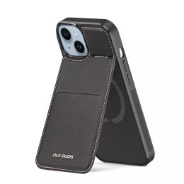 Dux Ducis Etui portfel z podstawką 3w1 do iPhone 15 Plus MagSafe blokada RFID Dux Ducis Rafi Mag - czarne